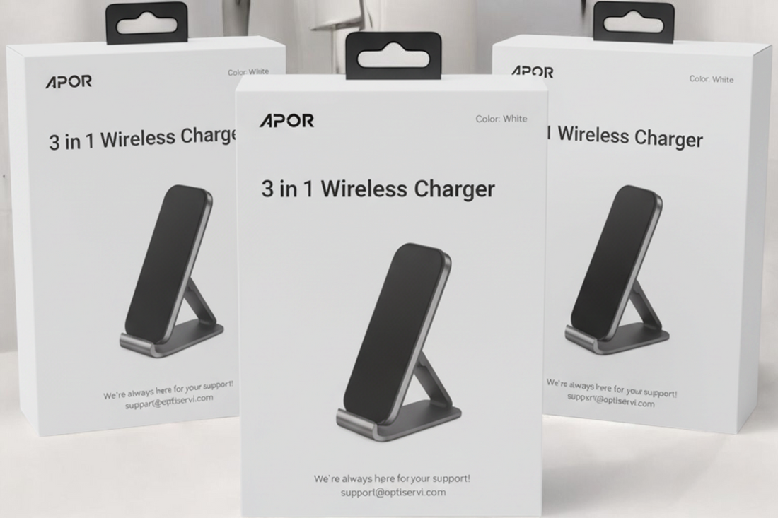 APOR 3 in 1 Wireless Charger - White