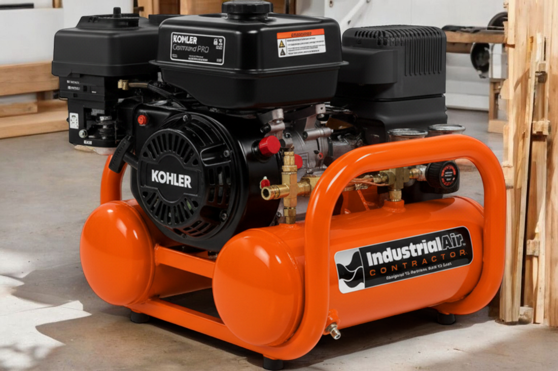 Industrial Air 4-Gallon Twin Tank Air Compressor – Kohler SH270