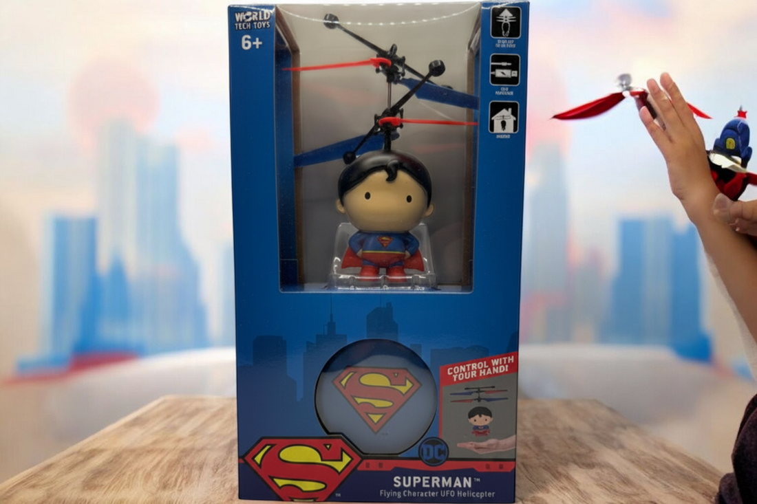 DC Superman Flying Character UFO Helicopter Toy by World Tech Toys