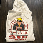 Naruto Ichiraku Ramen Shop White Hoodie Men's 2XL - front graphic