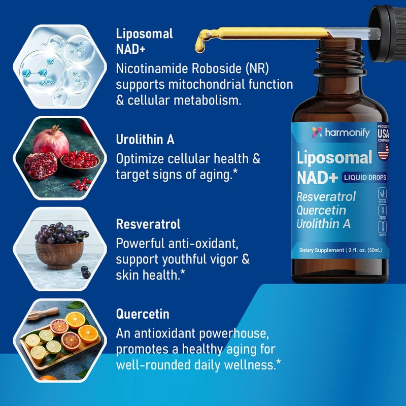 HARMONIFY Liposomal NAD+ Liquid Drops - 2 fl oz (60mL) - product image 6