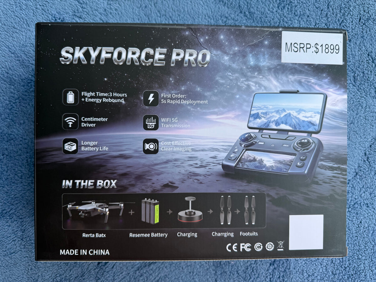 SkyForce Pro Foldable Drone with Built-In Screen Remote | 8K HD Camera | GPS | Dual Battery - product image 3