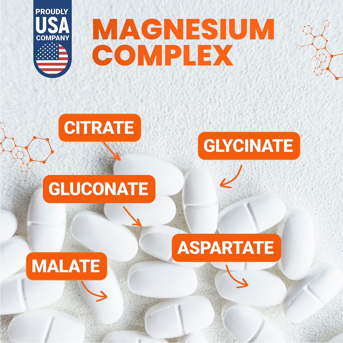 Magnesium Glycinate Citrate Malate Aspartate Gluconate, 5 in - product image 5