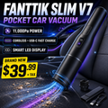 Fanttik Slim V7 pocket car vacuum cleaning car seat