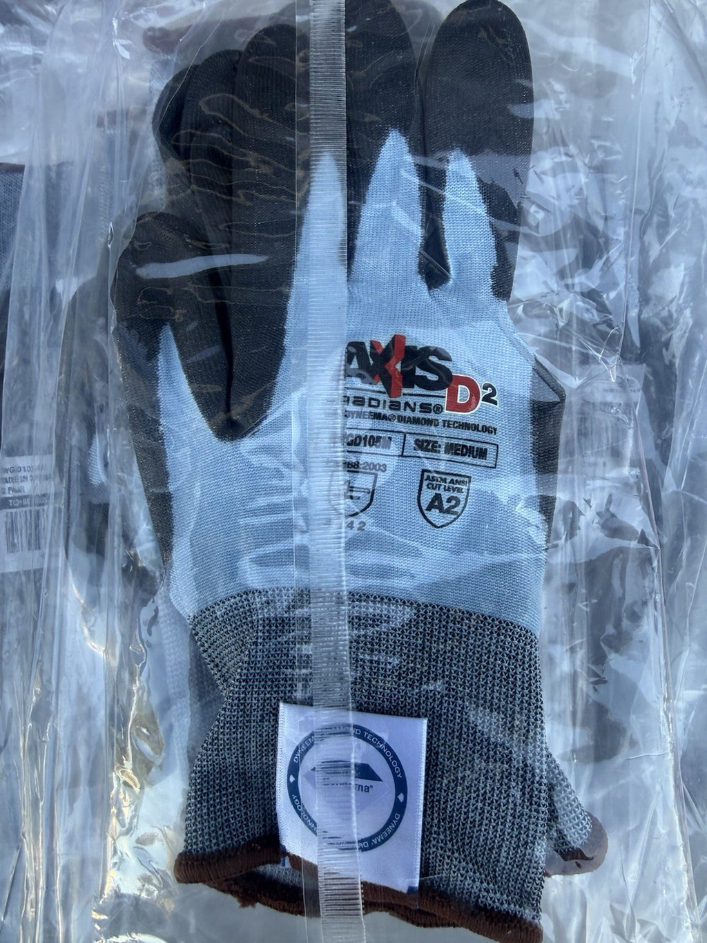 48 Pairs Radians Axis D2 Cut Resistant Gloves A2 Cut Rating Size Medium