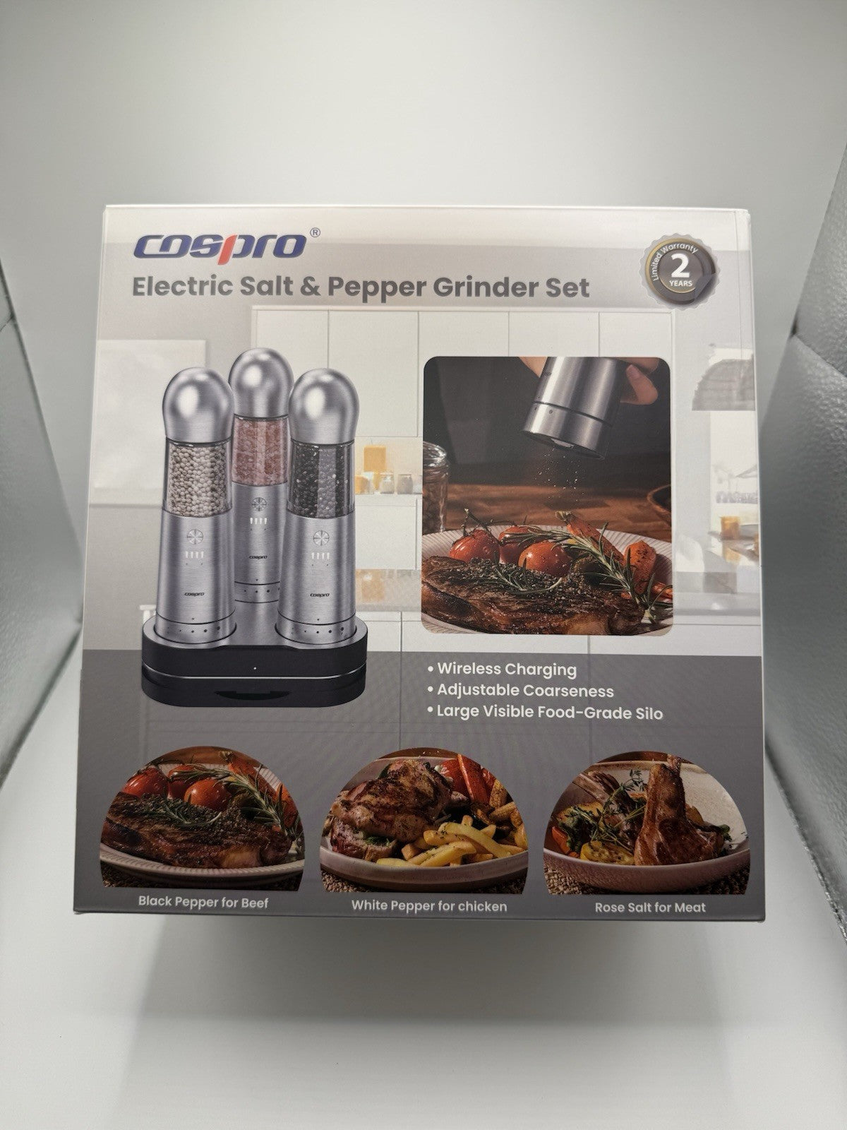 Cospro Electric Salt And Pepper Grinder