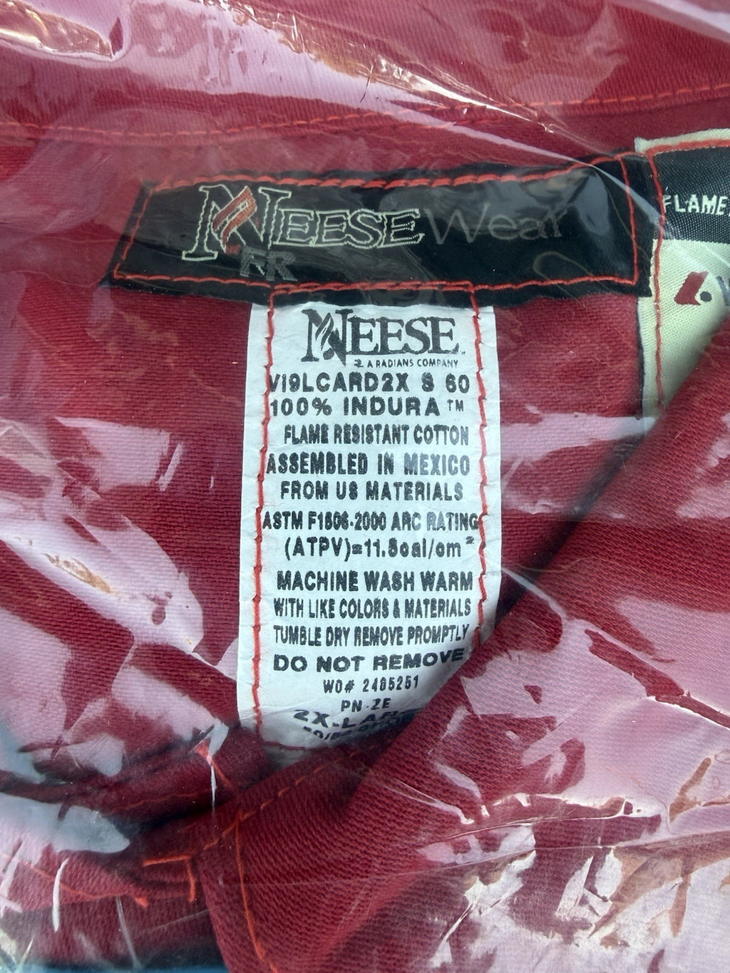 NeeseWear FR Coveralls Red 2XL