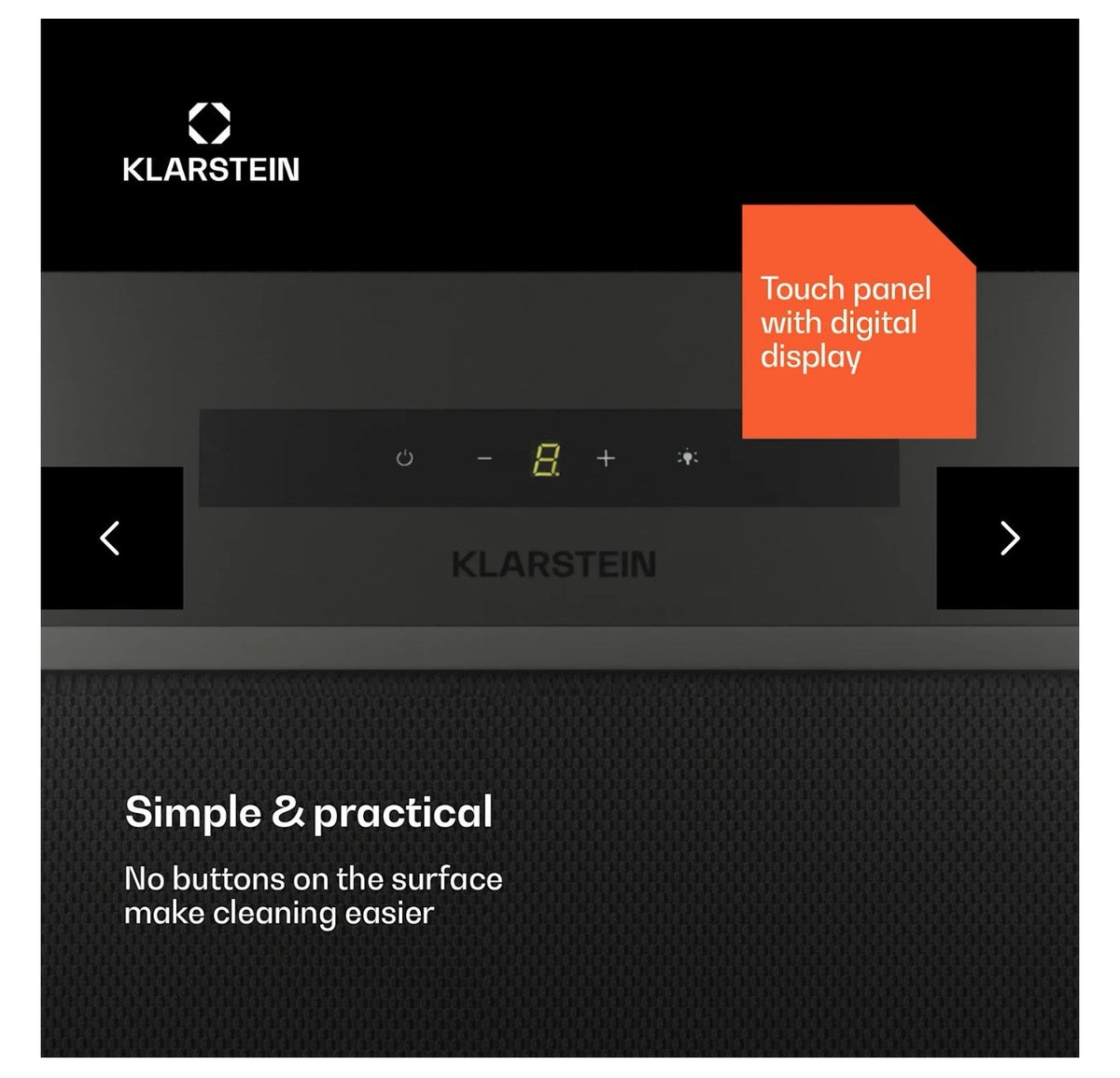 Klarstein Paolo 72 built-in range hood insert — product photo 2