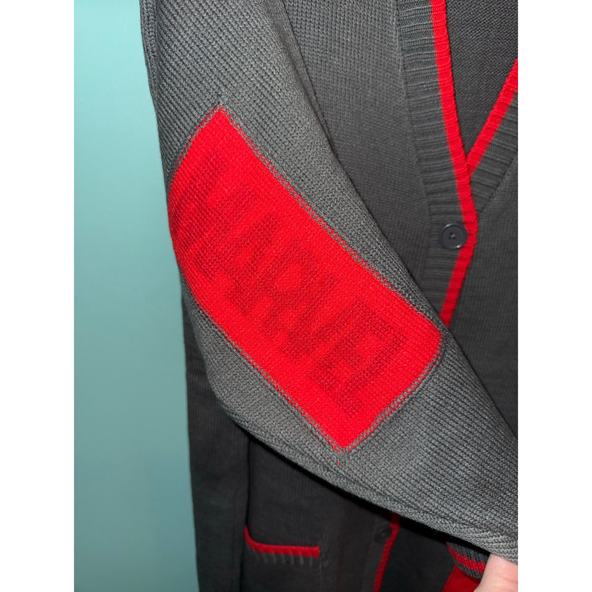 Marvel Gray and Red Cardigan Button-Up Sweater Men's XXL - product image 2