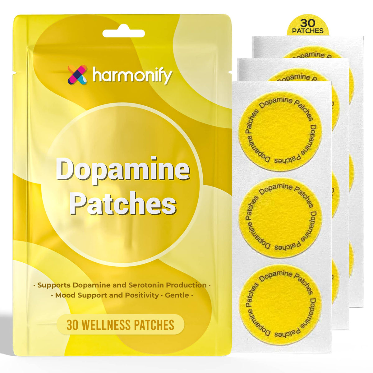 HARMONIFY Dopamine Patches – Mood & Focus Support 30 Patches - product image 1