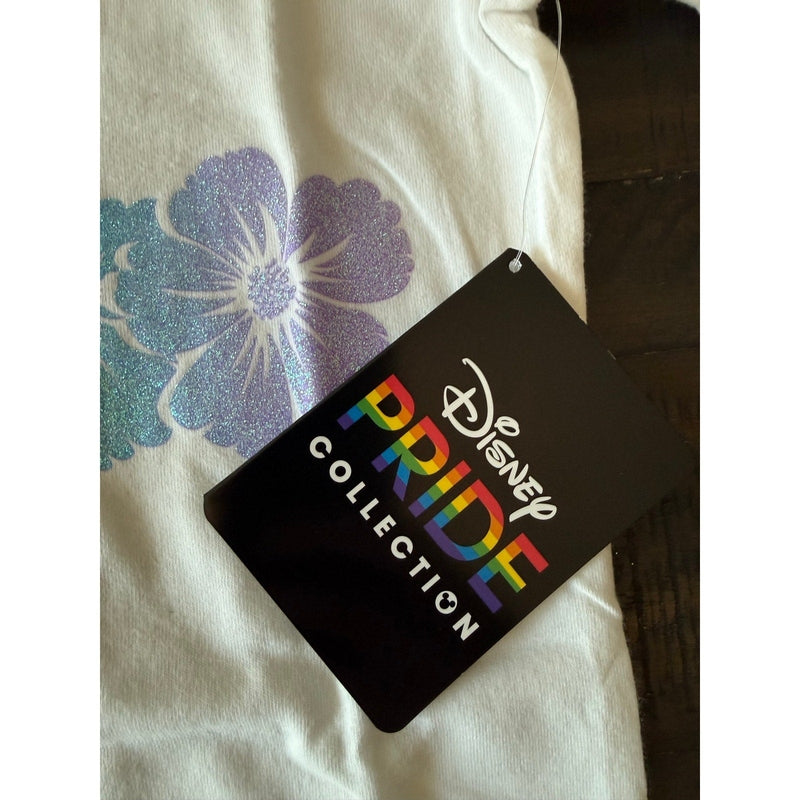 Disney Aulani Hibiscus Rainbow Flower T-Shirt Pride Women’s Small - product image 10