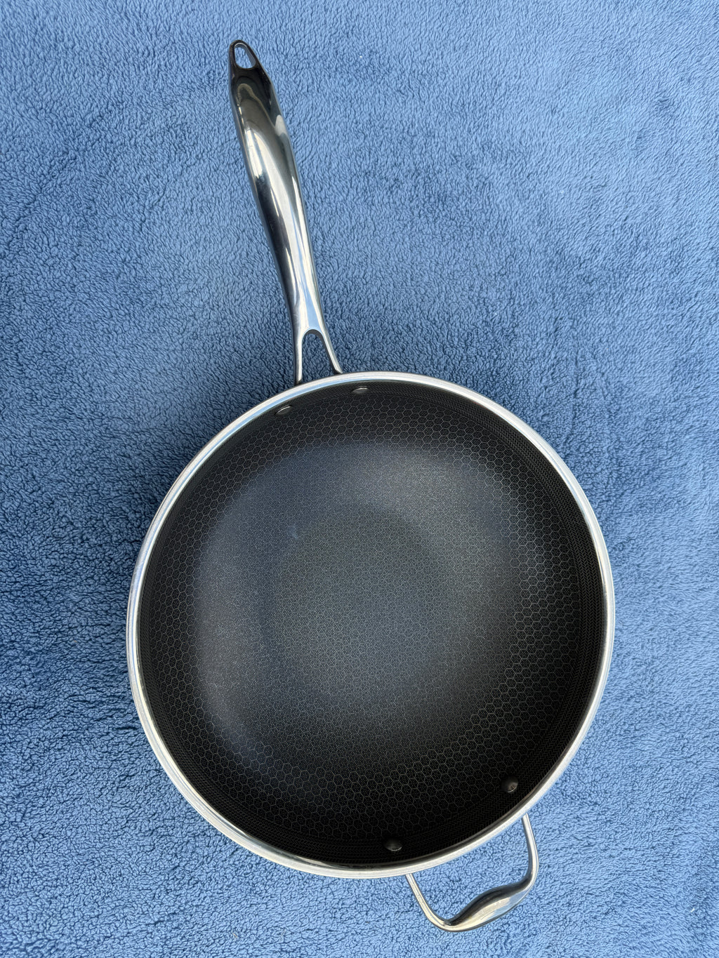 Hexclad 12-Inch Hybrid Stainless Steel Nonstick Wok - Pre-Owned Excellent Condition