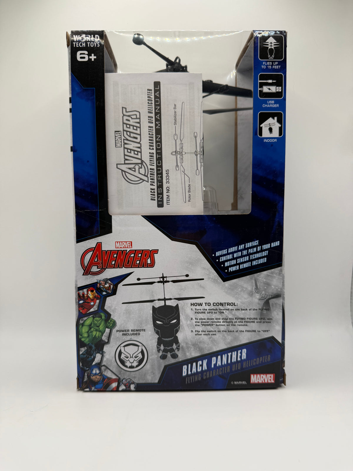 Marvel Avengers Black Panther Flying Character UFO Helicopter Toy - product image 2