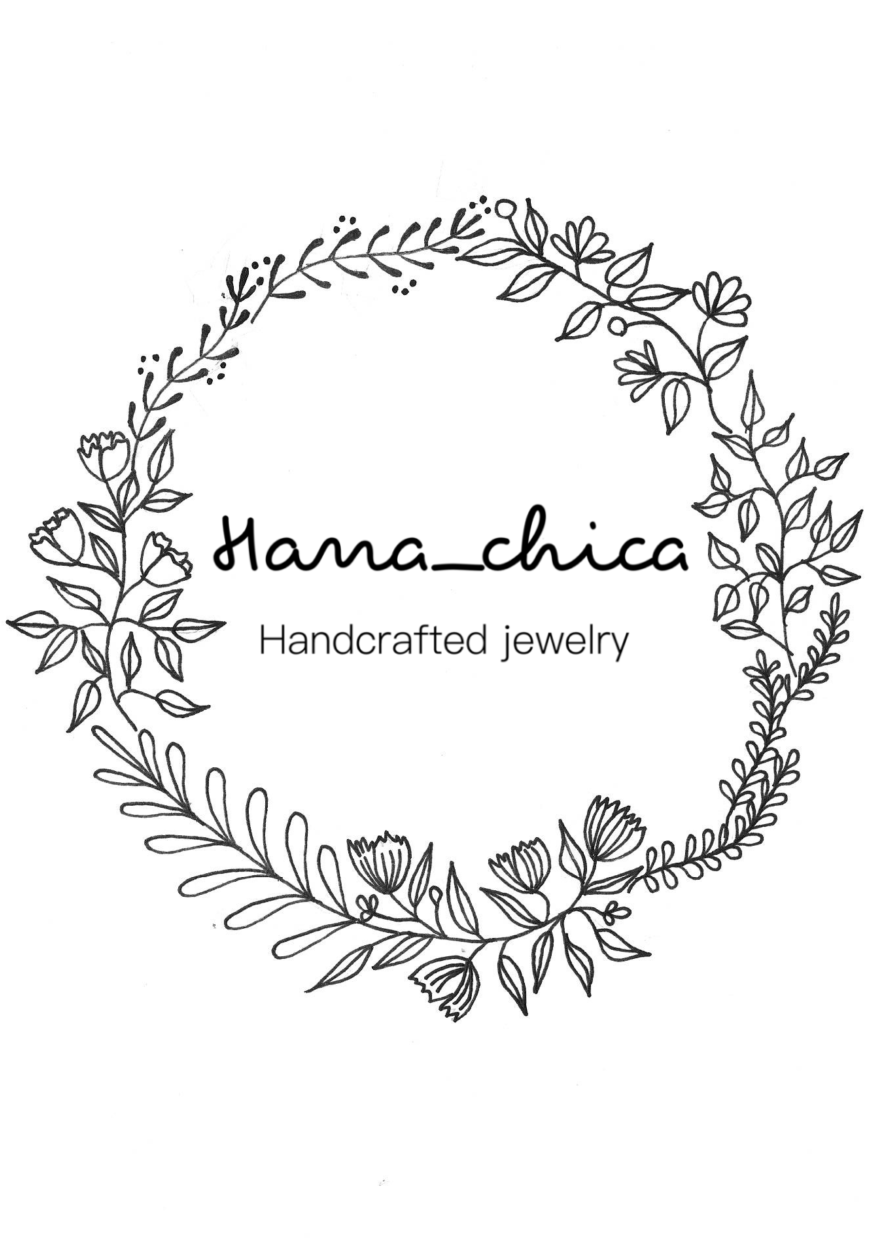 Original Hana_chica handcrafted jewelry floral wreath logo