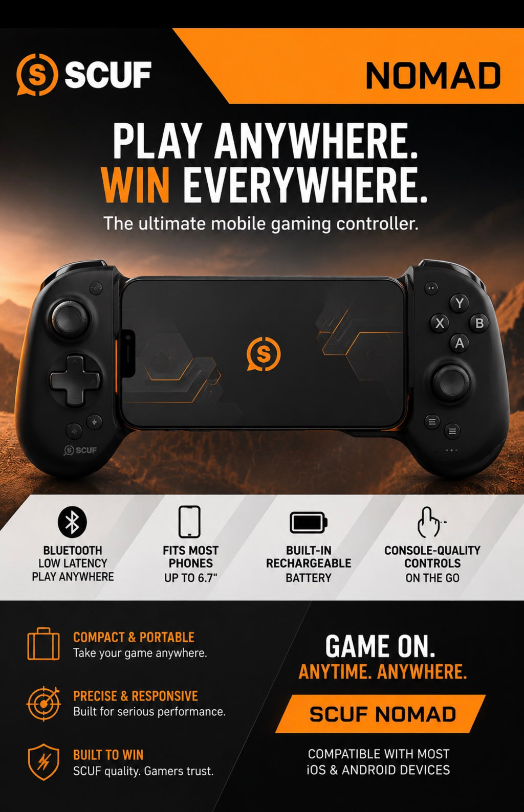 SCUF Nomad Mobile Gaming Controller – Bluetooth | iOS - product image 1