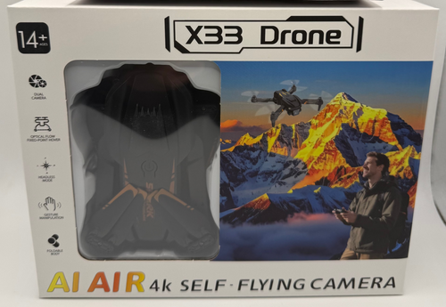 AI AIR X33 4K Self-Flying Camera Drone + VR Shinecon Headset Bundle - product image 1