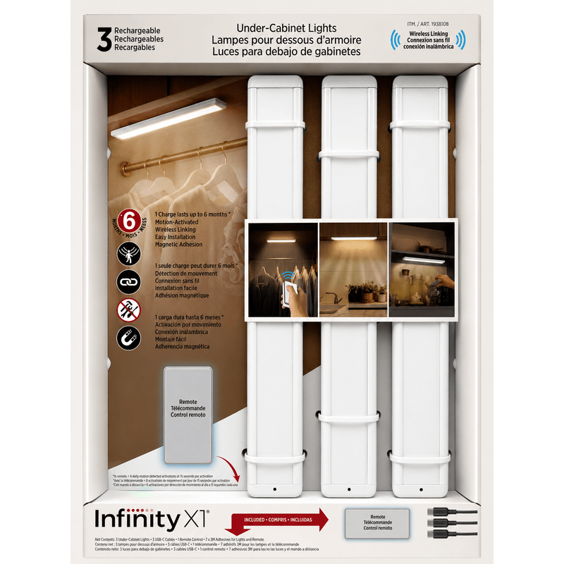 Infinity X1 Rechargeable Motion Sensor Under Cabinet Lights - product image 1