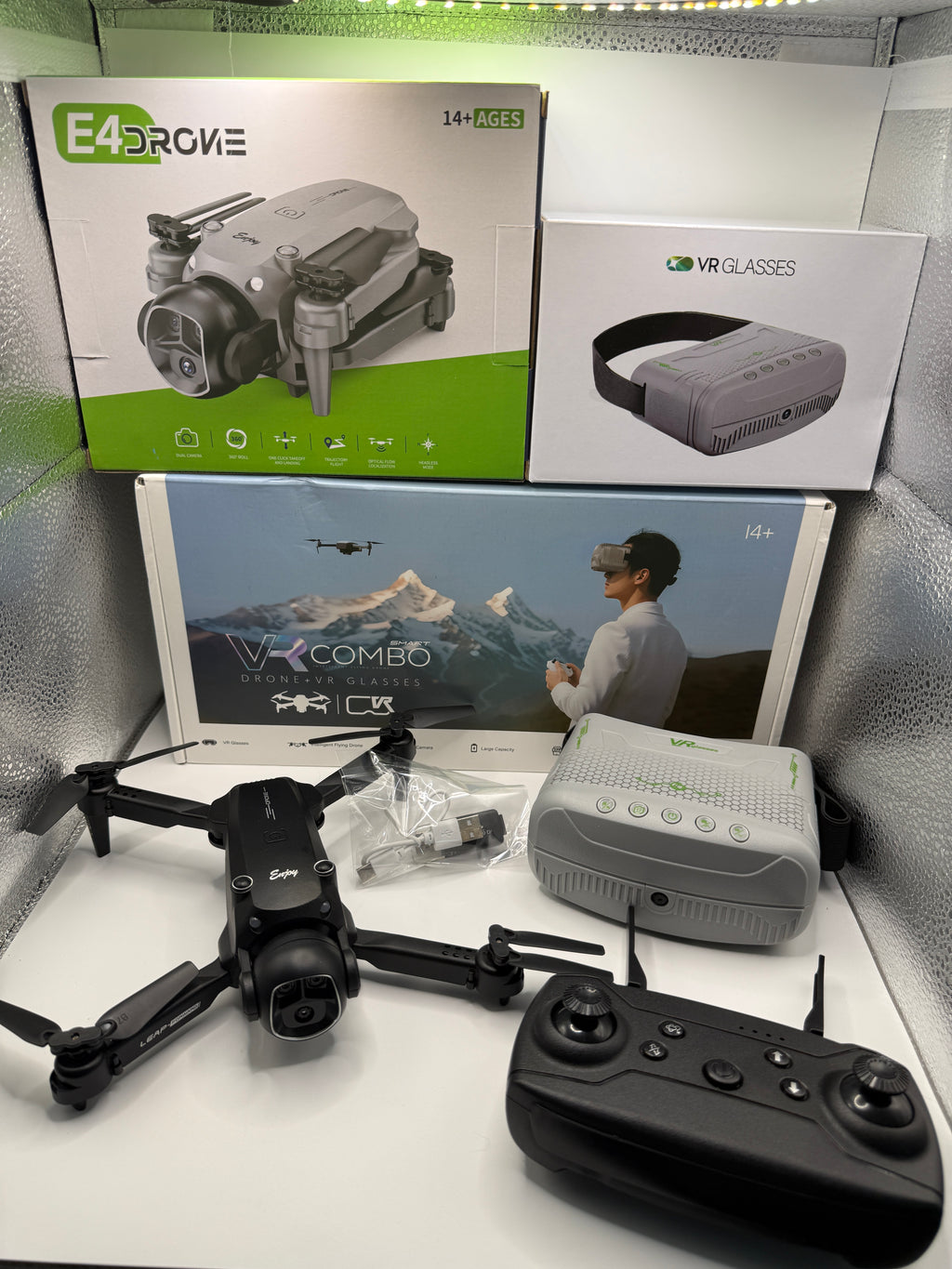 VR Combo Smart Camera Drone with Headset and Remote Controller