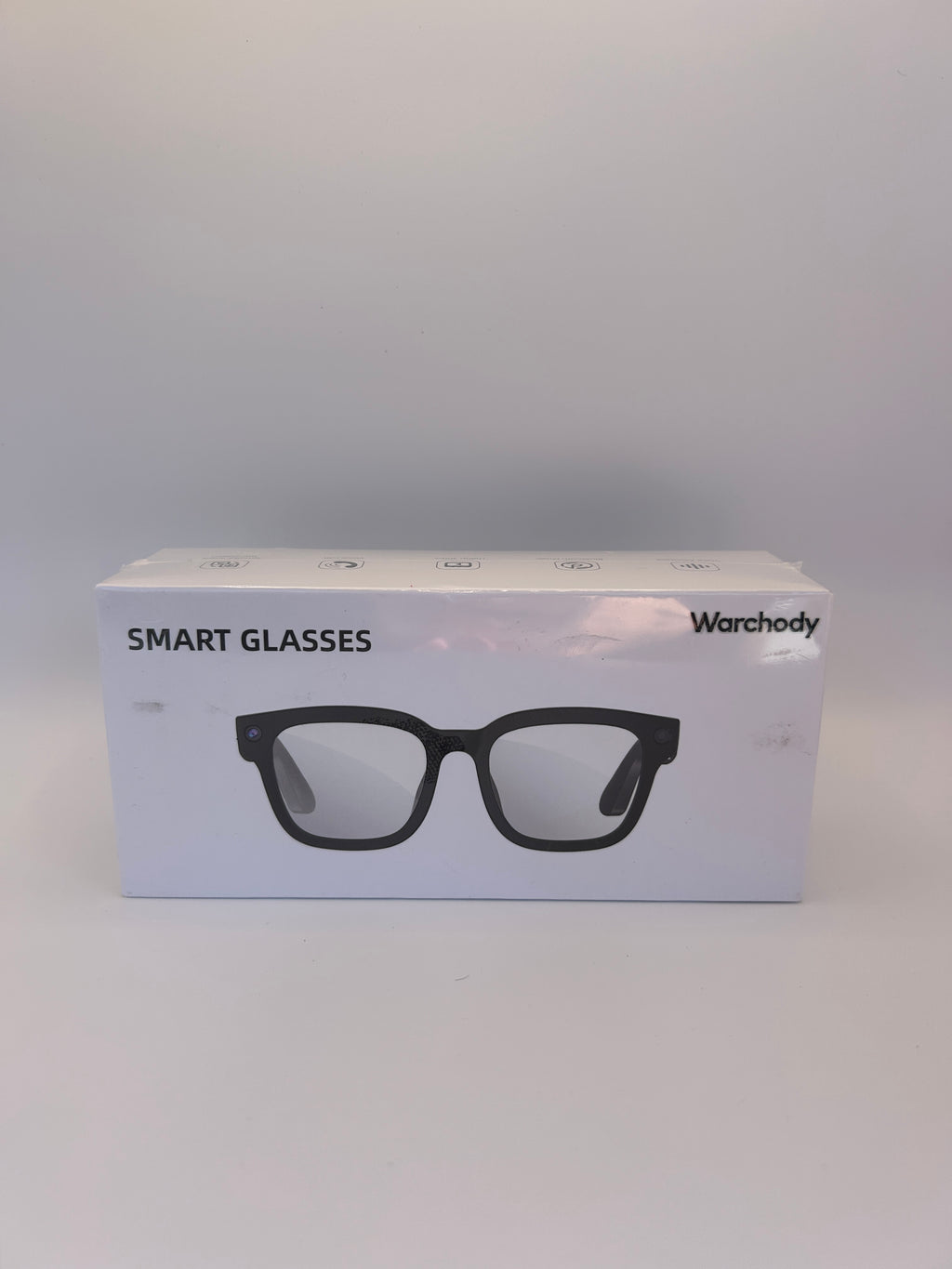 Warchody G300L Smart Glasses, Black Frame, Black & Clear Lenses - product photo 1