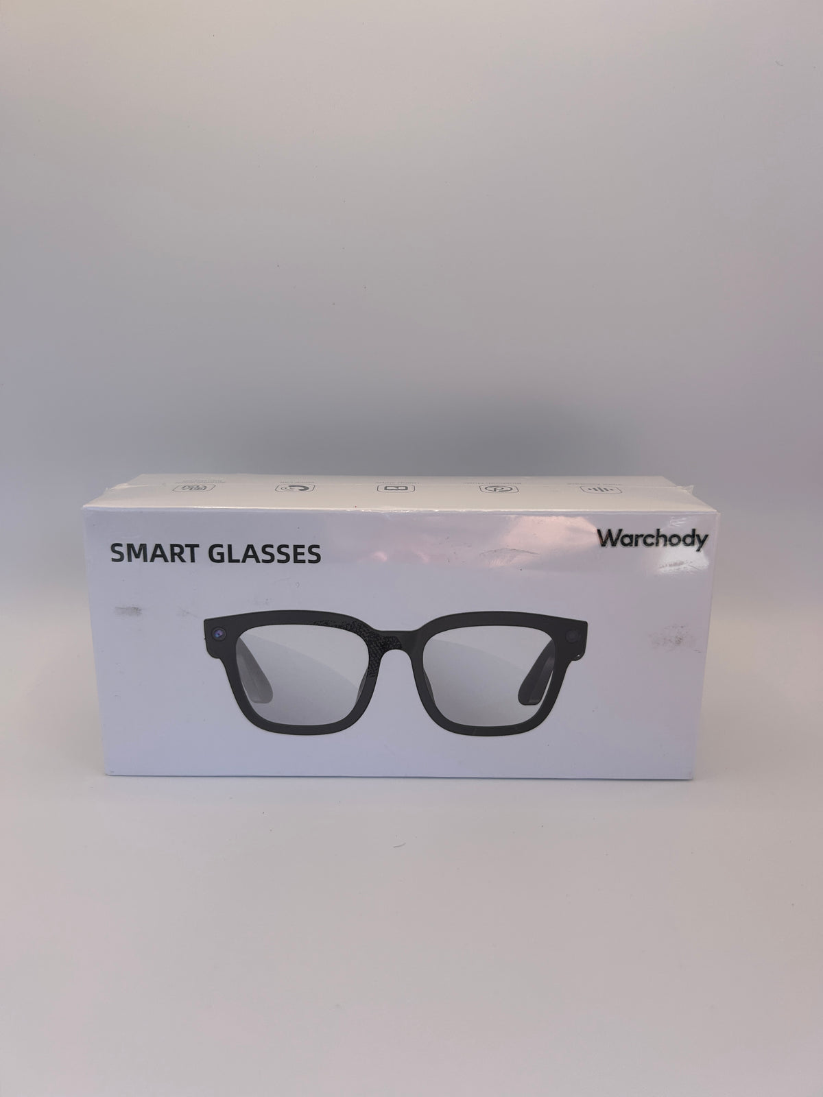 Warchody G300L Smart Glasses, Black Frame, Black & Clear Lenses - product photo 1