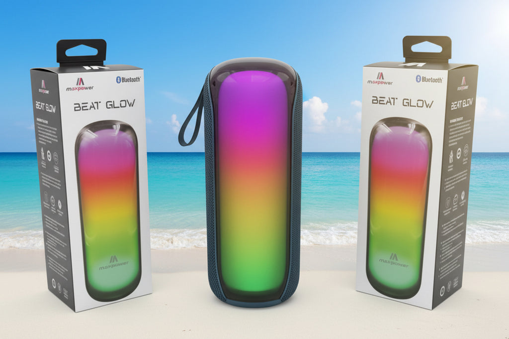 maxpower BEAT GLOW Bluetooth Speaker with packaging