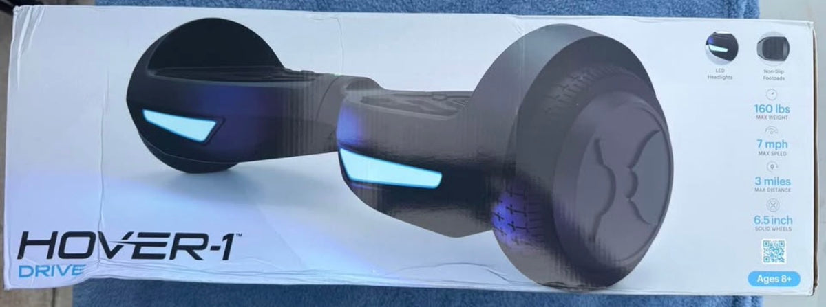 Hover-1 Drive Electric Hoverboard Black with LED Headlights