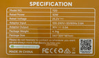 Y20 Robotic Pool Cleaner specification label