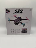 S82 Foldable Drone box front showing drone image and features