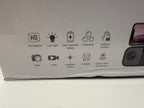 Closeup of S82 drone box icons showing hd camera, video, foldable, optical flow positioning