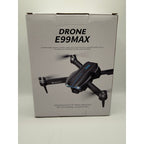 DRONE E99MAX quadcopter rear view showing propellers