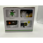 JD Solar Sensor Light side showing sensor angle, remote control, gear switch, and solar charging