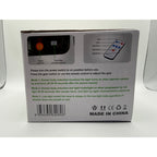 JD Solar Sensor Light other side with usage modes instructions and remote control buttons