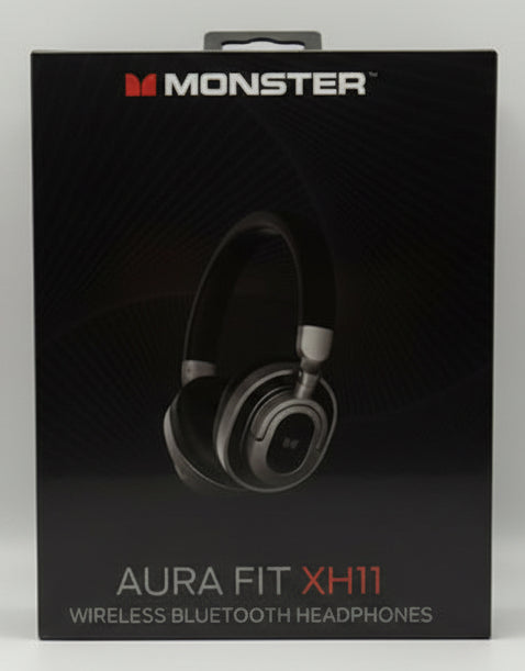 Monster Aura Fit XH11 Wireless Bluetooth Headphones box front