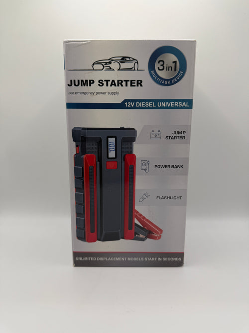 3-in-1 car emergency jump starter box front view