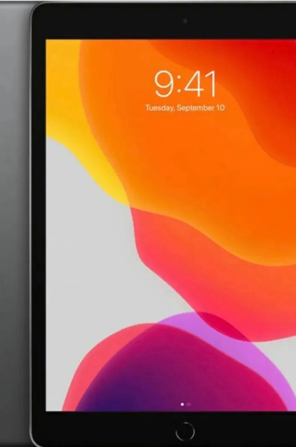 Apple iPad 10.2 inch 7th Gen front display showing home screen