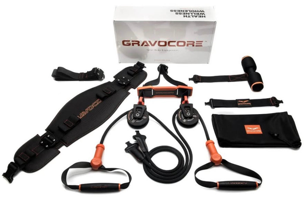 Gravocore Total Body Training System components laid out