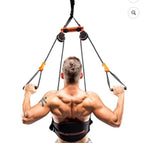Back view of man exercising with Gravocore system
