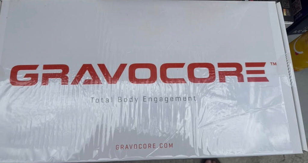 Inside of Gravocore box with equipment neatly packed