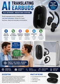 AI Translating Earbuds with charging case