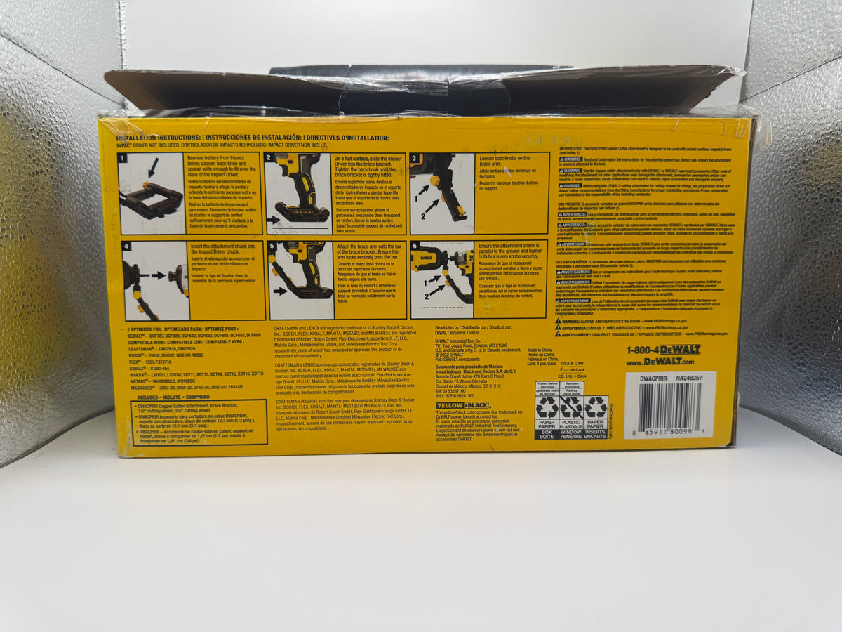 Back of the box showing installation instructions and product info