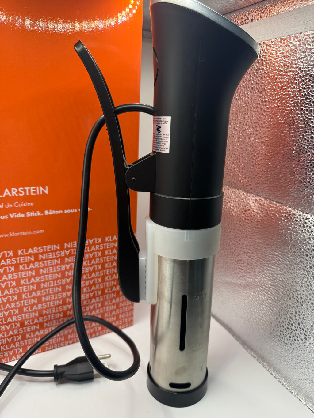 Klarstein Sous Vide Stick with clamp and power cord