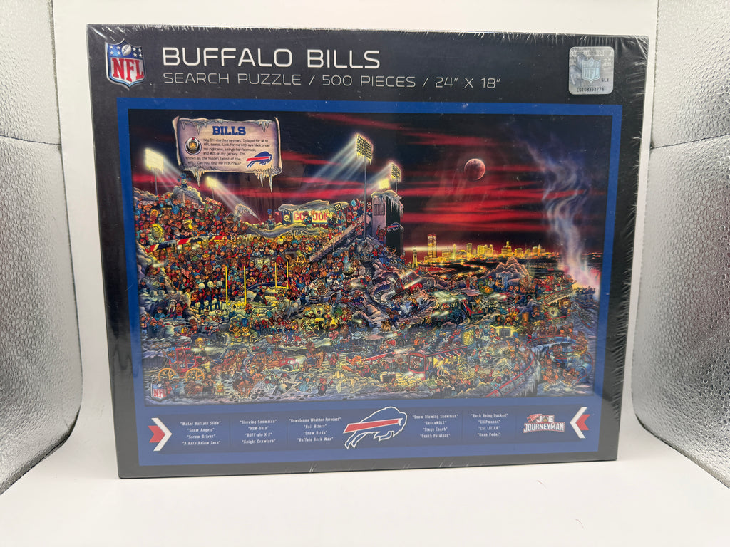 Front of Joe Journeyman Buffalo Bills NFL 500 piece puzzle box
