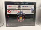 Back of Joe Journeyman Buffalo Bills NFL 500 piece puzzle packaging showing game instructions and details