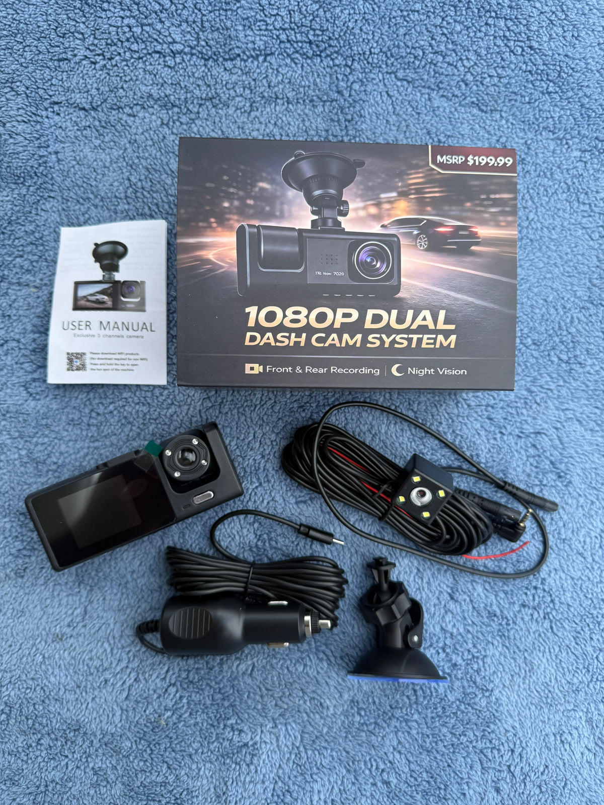 1080P Dual Dash Cam System box front