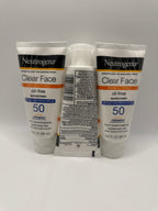 Neutrogena Clear Face Oil-Free Sunscreen SPF 50 3 Pack Front