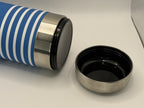 Hooray House Insulated Dog Water Bottle with Bowl - Blue Stripe - view 4