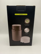 Groove Ripster stainless steel grinder cup and lid with features