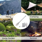 Multi-use folding shovel with accessories for hiking and camping