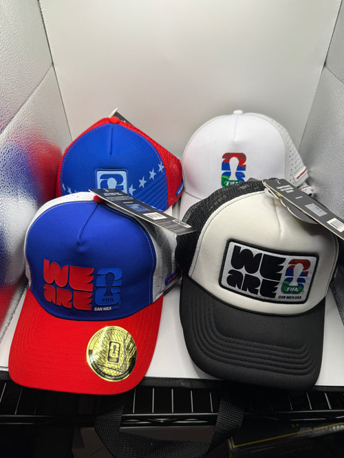 Set of 8 FIFA 2026 official licensed trucker hats with embroidered logos