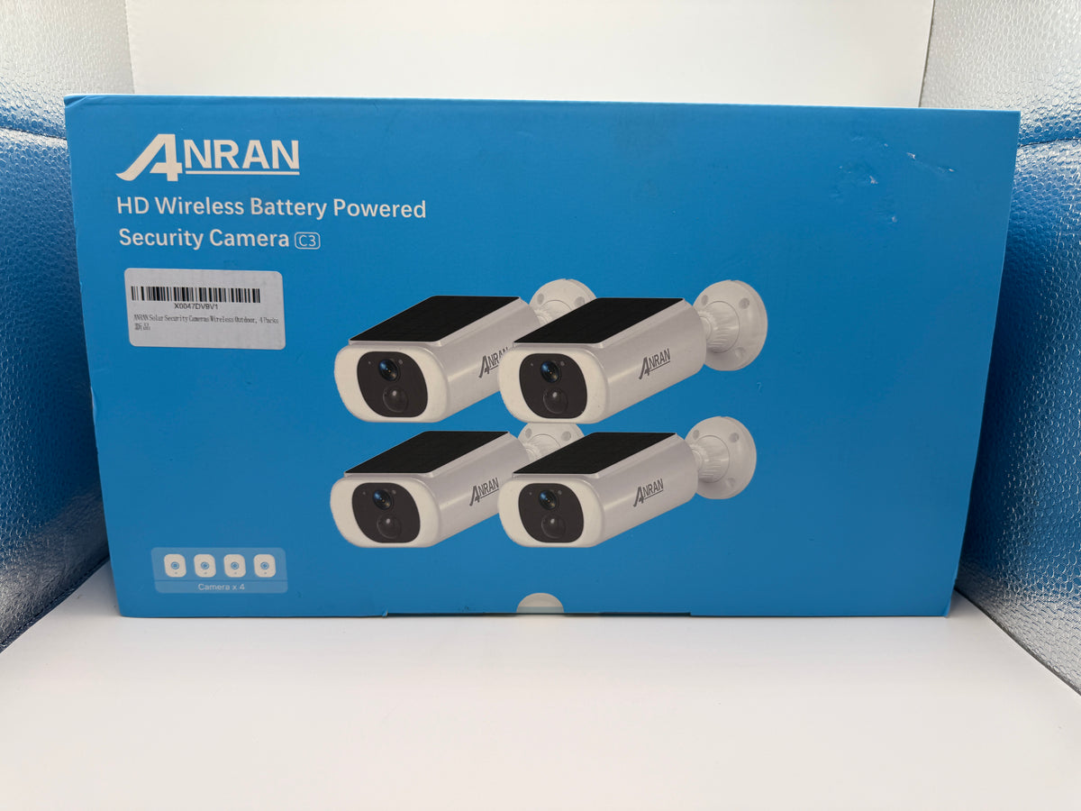 ANRAN HD Wireless Battery Powered Solar Security Camera 4-Pack Box Front